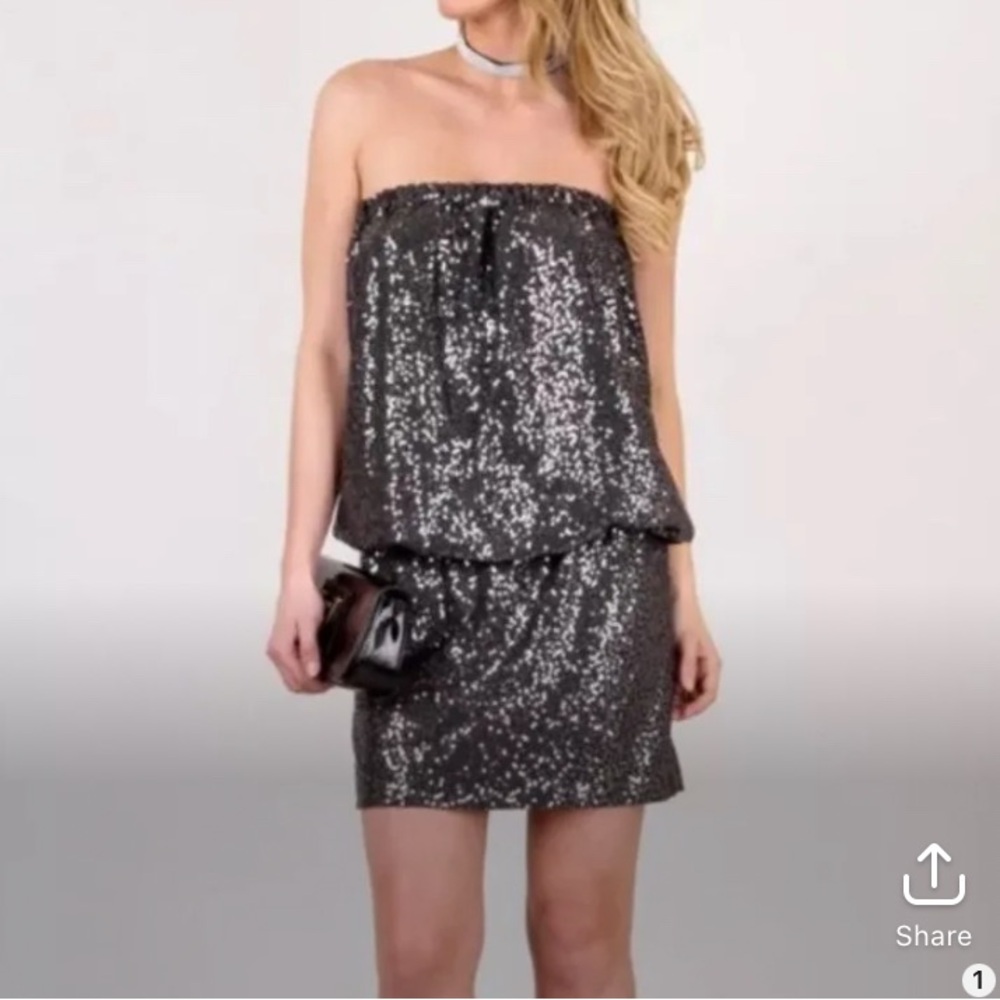 NWT!!! Tibi Strapless Sequins Dress Large